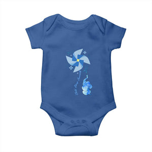 Child Abuse Prevention Awareness Baby Onesie Pinwheel Elephant TS11 Royal Blue Print Your Wear