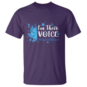 Child Abuse Prevention Awareness I'm Their Voice T Shirt Blue Pinwheels TS11 Purple Print Your Wear