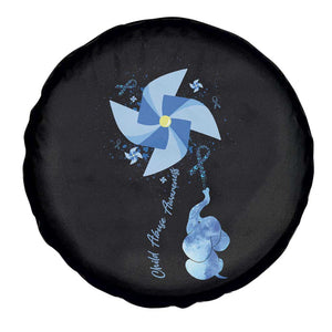 Child Abuse Prevention Awareness Spare Tire Cover Pinwheel Elephant TS11 Print Your Wear