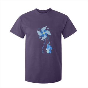 Child Abuse Prevention Awareness T Shirt For Kid Pinwheel Elephant TS11 Purple Print Your Wear