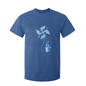 Child Abuse Prevention Awareness T Shirt For Kid Pinwheel Elephant TS11 Royal Blue Print Your Wear