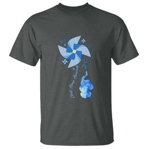 Child Abuse Prevention Awareness T Shirt Pinwheel Elephant TS11 Dark Heather Print Your Wear