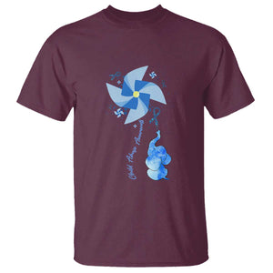 Child Abuse Prevention Awareness T Shirt Pinwheel Elephant TS11 Maroon Print Your Wear