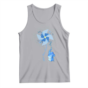 Child Abuse Prevention Awareness Tank Top Pinwheel Elephant TS11 Athletic Heather Print Your Wear