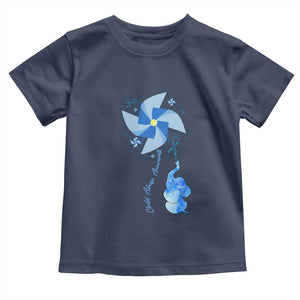 Child Abuse Prevention Awareness Toddler T Shirt Pinwheel Elephant TS11 Navy Print Your Wear