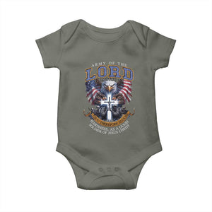 Christian Soldier Baby Onesie Army Of The Lord Thou Therefore Endure Hardness As A Good Soldier TS11 Military Green Print Your Wear