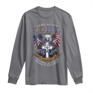 Christian Soldier Long Sleeve Shirt Army Of The Lord Thou Therefore Endure Hardness As A Good Soldier TS11 Charcoal Print Your Wear