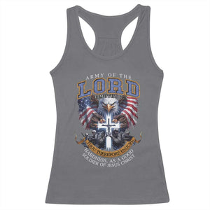Christian Soldier Racerback Tank Top Army Of The Lord Thou Therefore Endure Hardness As A Good Soldier TS11 Charcoal Print Your Wear