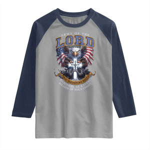 Christian Soldier Raglan Shirt Army Of The Lord Thou Therefore Endure Hardness As A Good Soldier TS11 Sport Gray Navy Print Your Wear