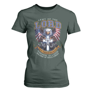Christian Soldier T Shirt For Women Army Of The Lord Thou Therefore Endure Hardness As A Good Soldier TS11 Dark Forest Green Print Your Wear