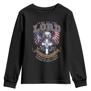 Christian Soldier Youth Sweatshirt Army Of The Lord Thou Therefore Endure Hardness As A Good Soldier TS11 Black Print Your Wear