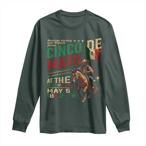 Cinco De Mayo Celebrate The Battle Of Puebla Mexico Long Sleeve Shirt TS11 Dark Forest Green Print Your Wear