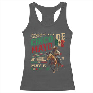 Cinco De Mayo Celebrate The Battle Of Puebla Mexico Racerback Tank Top TS11 Dark Heather Print Your Wear