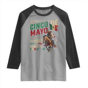 Cinco De Mayo Celebrate The Battle Of Puebla Mexico Raglan Shirt TS11 Sport Gray Black Print Your Wear