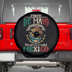 Cinco De Mayo Celebrate The Battle Of Puebla Mexico Spare Tire Cover Vintage Mexican Flag TS11 Black Print Your Wear