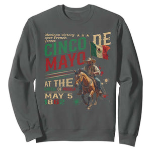 Cinco De Mayo Celebrate The Battle Of Puebla Mexico Sweatshirt TS11 Dark Heather Print Your Wear