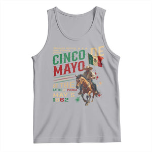 Cinco De Mayo Celebrate The Battle Of Puebla Mexico Tank Top TS11 Athletic Heather Print Your Wear