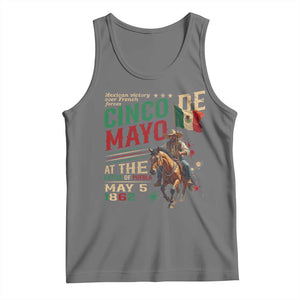 Cinco De Mayo Celebrate The Battle Of Puebla Mexico Tank Top TS11 Black Heather Print Your Wear
