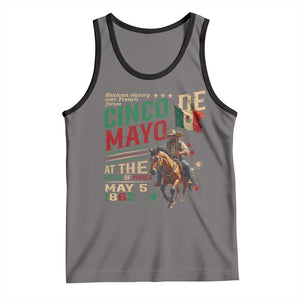 Cinco De Mayo Celebrate The Battle Of Puebla Mexico Tank Top TS11 Deep Heather Black Print Your Wear