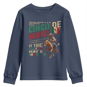 Cinco De Mayo Celebrate The Battle Of Puebla Mexico Youth Sweatshirt TS11 Navy Print Your Wear