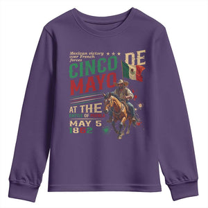 Cinco De Mayo Celebrate The Battle Of Puebla Mexico Youth Sweatshirt TS11 Purple Print Your Wear