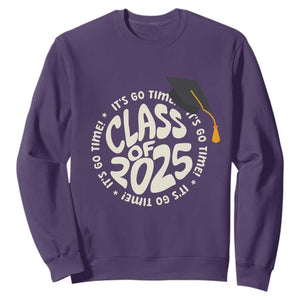 Class Of 2025 It's Go Time Sweatshirt Graduation Seniors 2025 TS11 Purple Print Your Wear