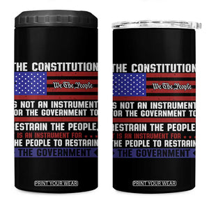 Constitution Liberty American Patriotic 4 in 1 Can Cooler Tumbler We The People US Flag TS02 One Size: 16 oz Black Print Your Wear