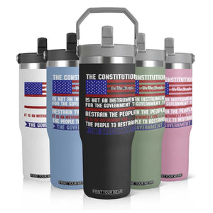 Constitution Liberty American Patriotic Flip Straw Tumbler We The People US Flag TS02 Print Your Wear