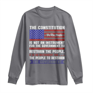 Constitution Liberty American Patriotic Long Sleeve Shirt We The People US Flag TS02 Charcoal Print Your Wear