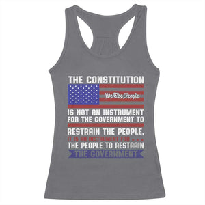 Constitution Liberty American Patriotic Racerback Tank Top We The People US Flag TS02 Charcoal Print Your Wear