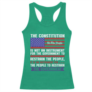 Constitution Liberty American Patriotic Racerback Tank Top We The People US Flag TS02 Irish Green Print Your Wear
