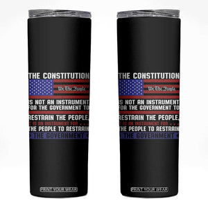 Constitution Liberty American Patriotic Skinny Tumbler We The People US Flag TS02 Black Print Your Wear