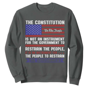 Constitution Liberty American Patriotic Sweatshirt We The People US Flag TS02 Dark Heather Print Your Wear