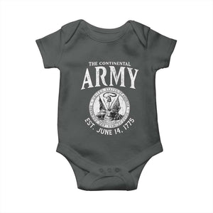 Continental Army America Independence Revolutionary War Seal Baby Onesie TS11 Dark Heather Print Your Wear