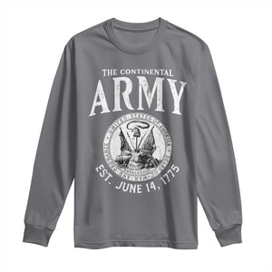 Continental Army America Independence Revolutionary War Seal Long Sleeve Shirt TS11 Charcoal Print Your Wear