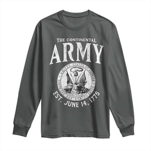 Continental Army America Independence Revolutionary War Seal Long Sleeve Shirt TS11 Dark Heather Print Your Wear
