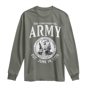Continental Army America Independence Revolutionary War Seal Long Sleeve Shirt TS11 Military Green Print Your Wear
