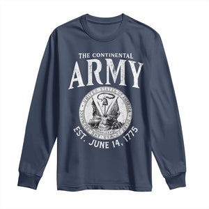 Continental Army America Independence Revolutionary War Seal Long Sleeve Shirt TS11 Navy Print Your Wear