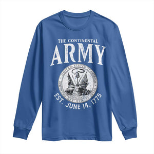 Continental Army America Independence Revolutionary War Seal Long Sleeve Shirt TS11 Royal Blue Print Your Wear