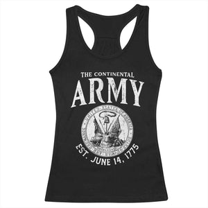 Continental Army America Independence Revolutionary War Seal Racerback Tank Top TS11 Black Print Your Wear