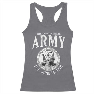 Continental Army America Independence Revolutionary War Seal Racerback Tank Top TS11 Charcoal Print Your Wear