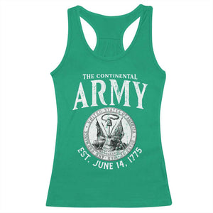 Continental Army America Independence Revolutionary War Seal Racerback Tank Top TS11 Irish Green Print Your Wear