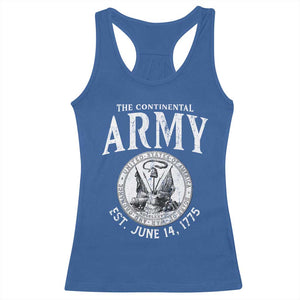 Continental Army America Independence Revolutionary War Seal Racerback Tank Top TS11 Royal Blue Print Your Wear