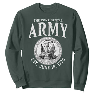 Continental Army America Independence Revolutionary War Seal Sweatshirt TS11 Dark Forest Green Print Your Wear