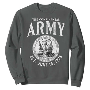 Continental Army America Independence Revolutionary War Seal Sweatshirt TS11 Dark Heather Print Your Wear