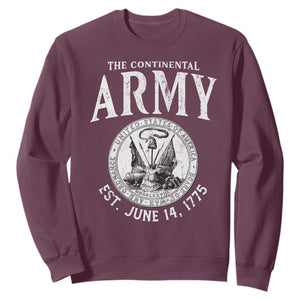Continental Army America Independence Revolutionary War Seal Sweatshirt TS11 Maroon Print Your Wear