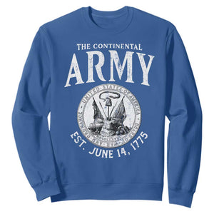 Continental Army America Independence Revolutionary War Seal Sweatshirt TS11 Royal Blue Print Your Wear