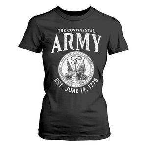 Continental Army America Independence Revolutionary War Seal T Shirt For Women TS11 Black Print Your Wear