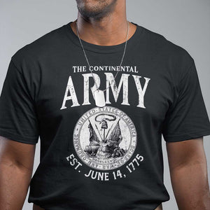 Continental Army America Independence Revolutionary War Seal T Shirt TS11 Black Print Your Wear