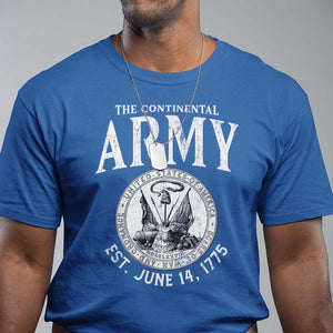 Continental Army America Independence Revolutionary War Seal T Shirt TS11 Royal Blue Print Your Wear